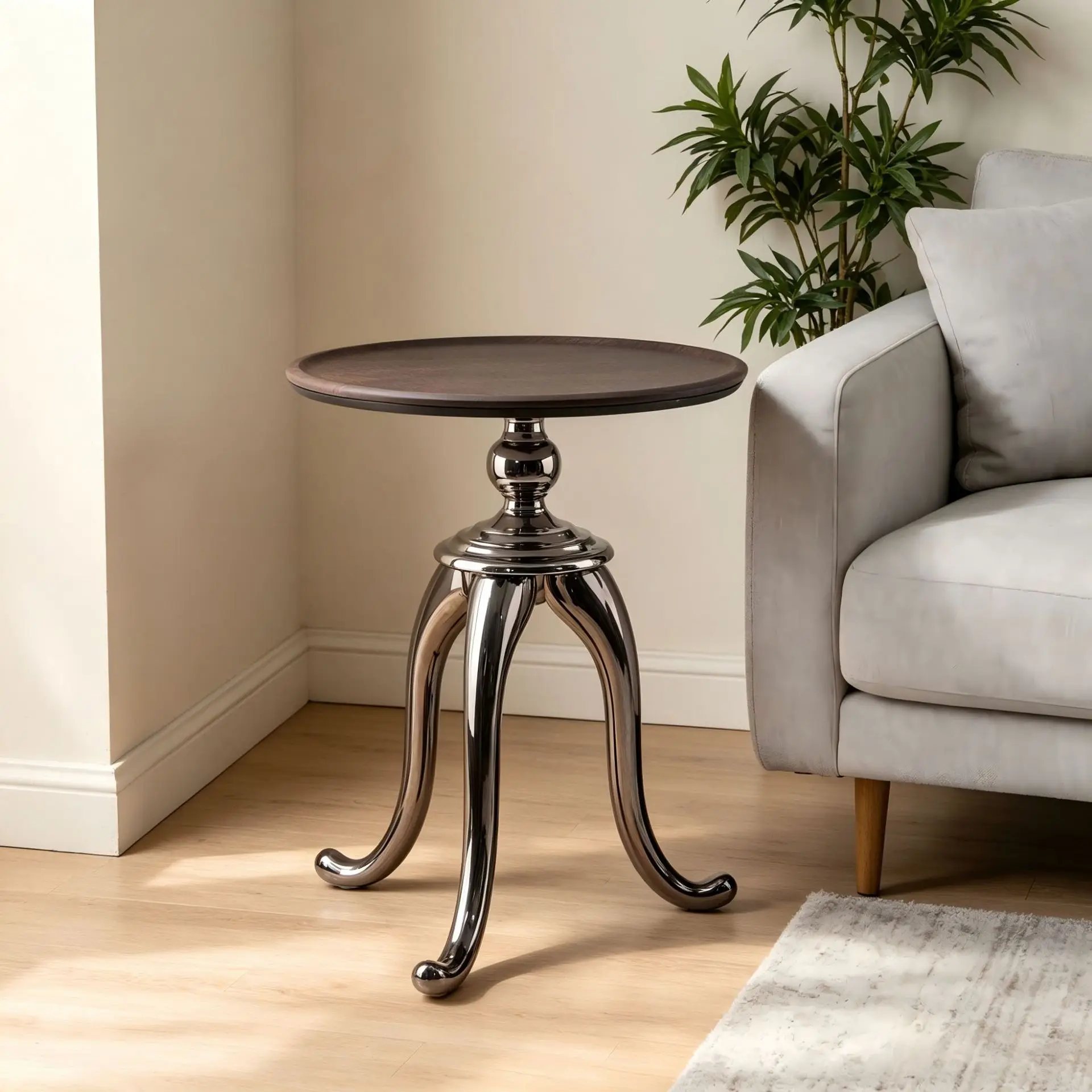 Modern simple octopus metal edge table small coffee table living room bedroom balcony study casual household table