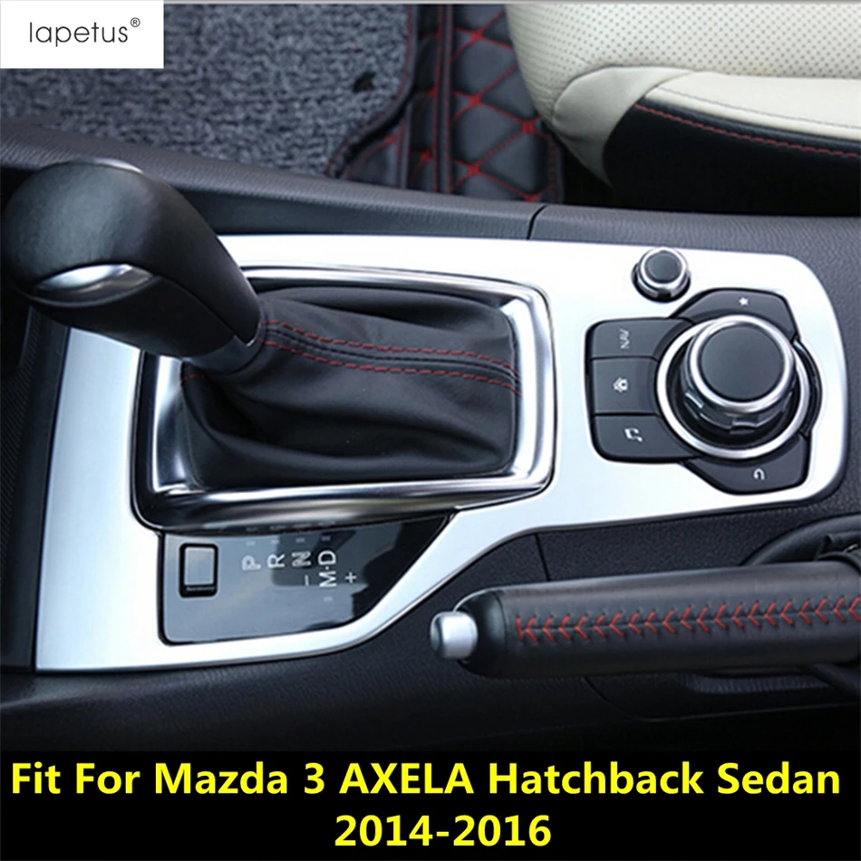 Mazda 3 axelaハッチバックセダン2014-2016用のオートバイギアパネル装飾カバートリム