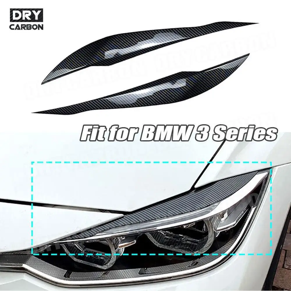 

ABS Car Front Headlight Lamp Eyelids Eyebrows Trims for BMW 3 Series F30 F31 318i 320i 2012 2013 2014 2015 2016 2017 2018