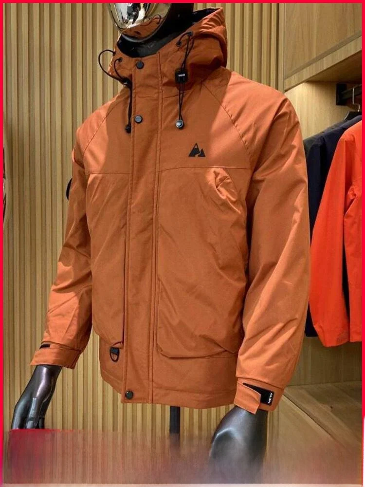 

Уличная куртка с капюшоном для мужчин и женщин, ветрозащитная, водонепроницаемая, дышащая, с 3D-кроем, наполнителем из полиэфирного волокна, повседневная, стильная