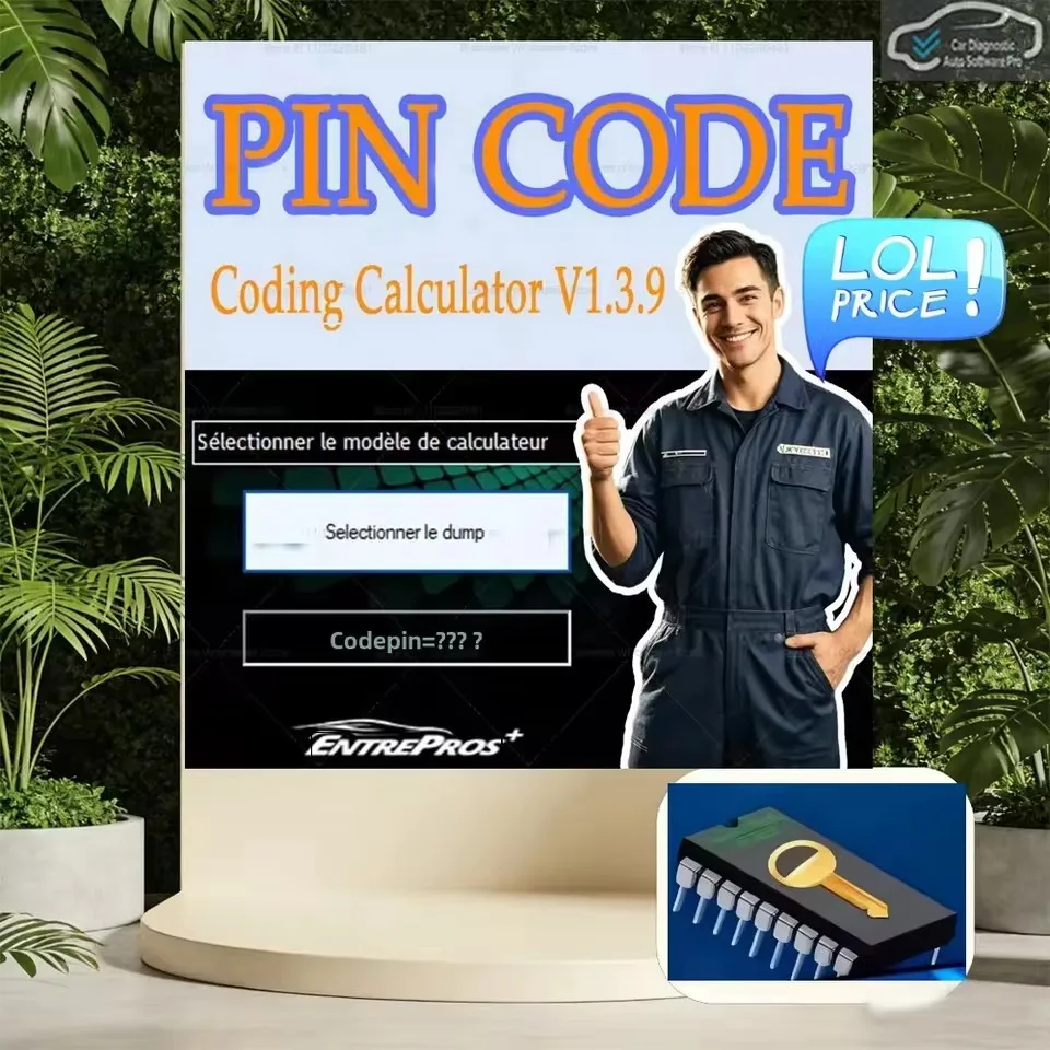 Calculadora de Código PIN Inmovilizador 2026, la Más Vendida, 1.3.9, Herramienta de Decodificación para Reparación de Automóvile