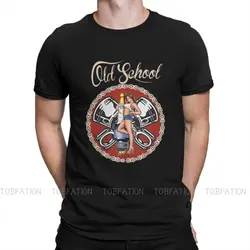 Vintage Old School Pin Up Girl Tshirt Black for Men T Shirt Graphic Men's Tops Tee