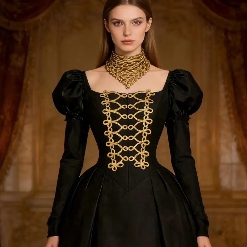 

Отделка золотой нитью для свадебного платья, костюма и украшения танцевального костюма, ремесло ручной работы 37JD