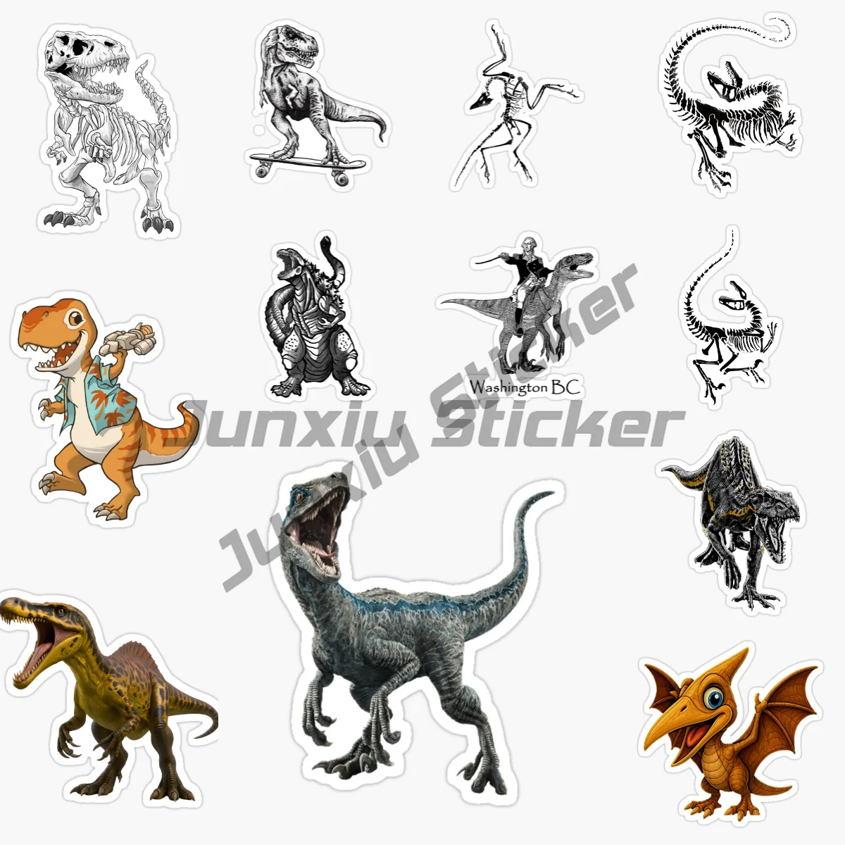 

Dinosaur Car Stickers Velociraptor Triceratops Pterodactyl Vinyl Decal Stickers Car Decoration Accessories PVC Car Decals