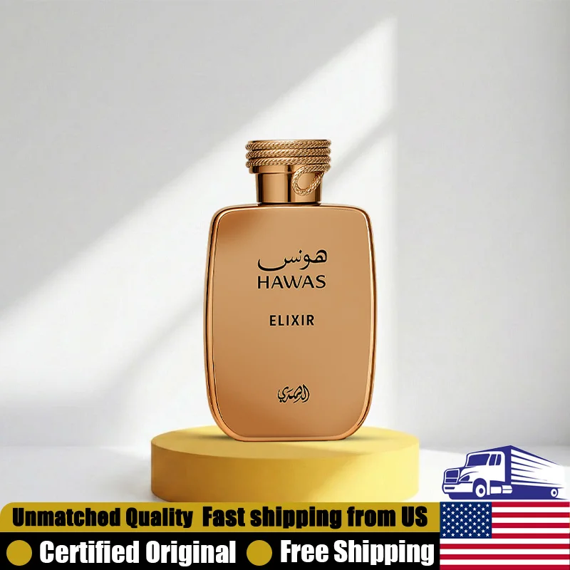 

Rasasi Hawas Elixir Eau de Parfum Spray 3.4 Oz Premium Arabian Perfumes Lasting Oriental Vanilla Unisex Pheromones Cologne 100ml