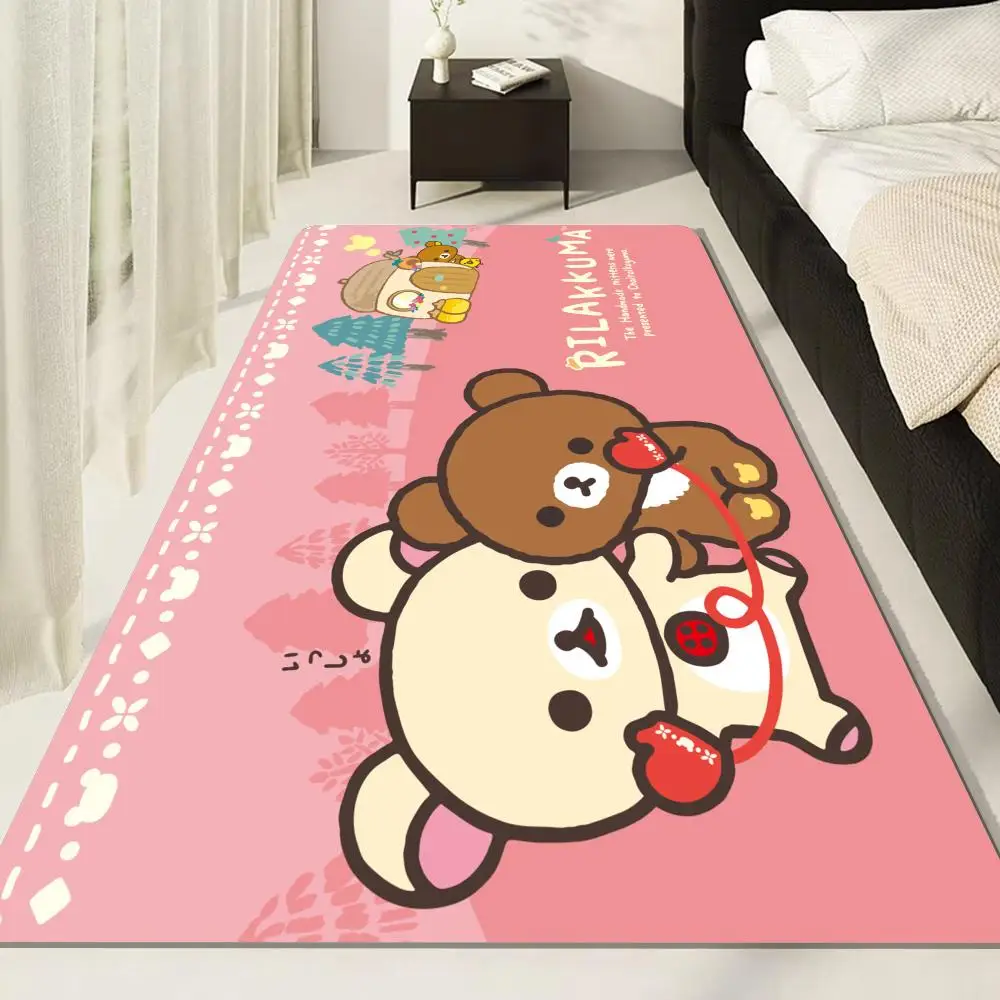 R-RilakkumaS Floor Mat Bathroom Mat Kids Room Bedroom Decoration Balcony Anti-Slip Doormat Living Room Welcome Rug