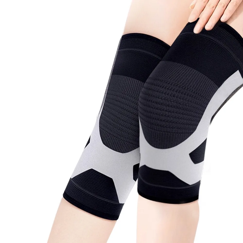 تدفئة ساق الركبة المحبوكة من الجرافين - مريحة ومسامية ومقاومة للبرودة لكبار السن وأكمام حماية المفاصل