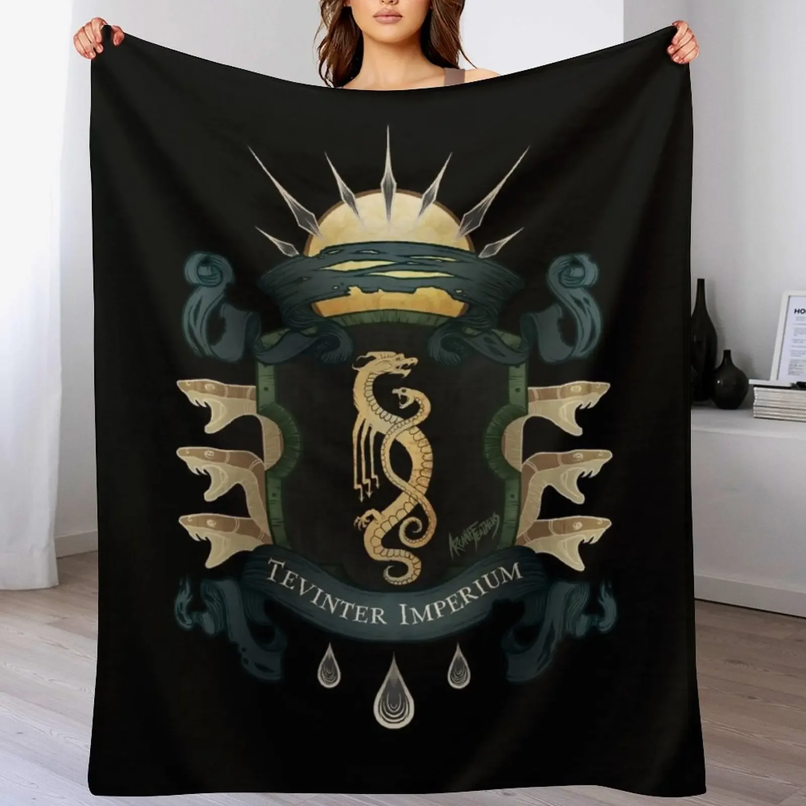 

Dragon Age: Tevinter Imperium Heraldry Throw Blanket Soft Solid Color Blanket for Couch Bed