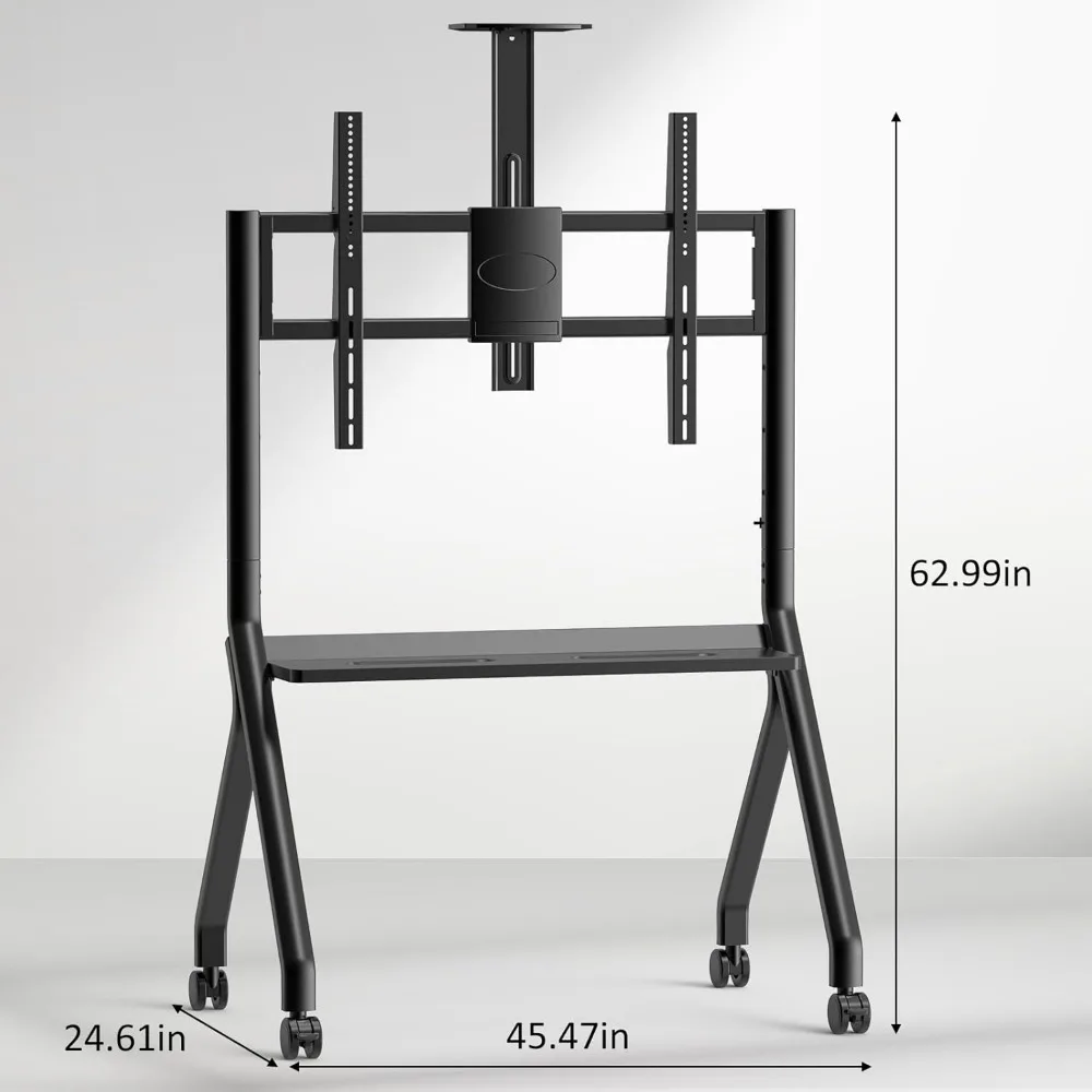 حامل متنقل للسبورات البيضاء التفاعلية، 55-86 قابل للتعديل، مع عجلات قابلة للقفل