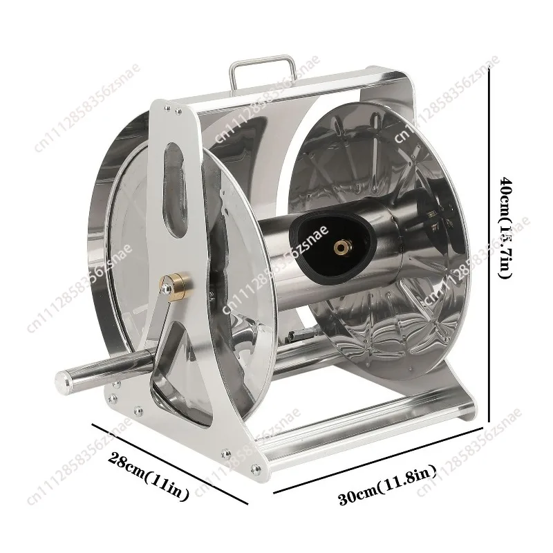 Wall-mounted water pipe storage rack, stainless steel, household car wash and flower watering set with cover