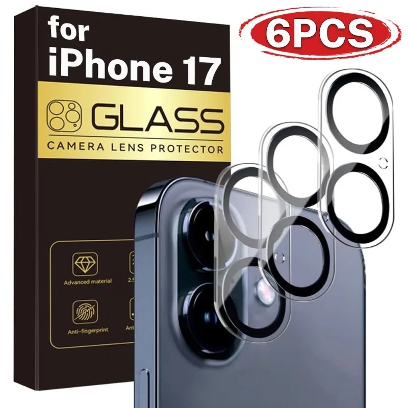 1/2/3/6Pcs Tempered Glass Camera Lens Protectors for iPhone 17 ProMax/17 Pro/17 Air Clear Anti-scratch Lens for iPhone 16Plus