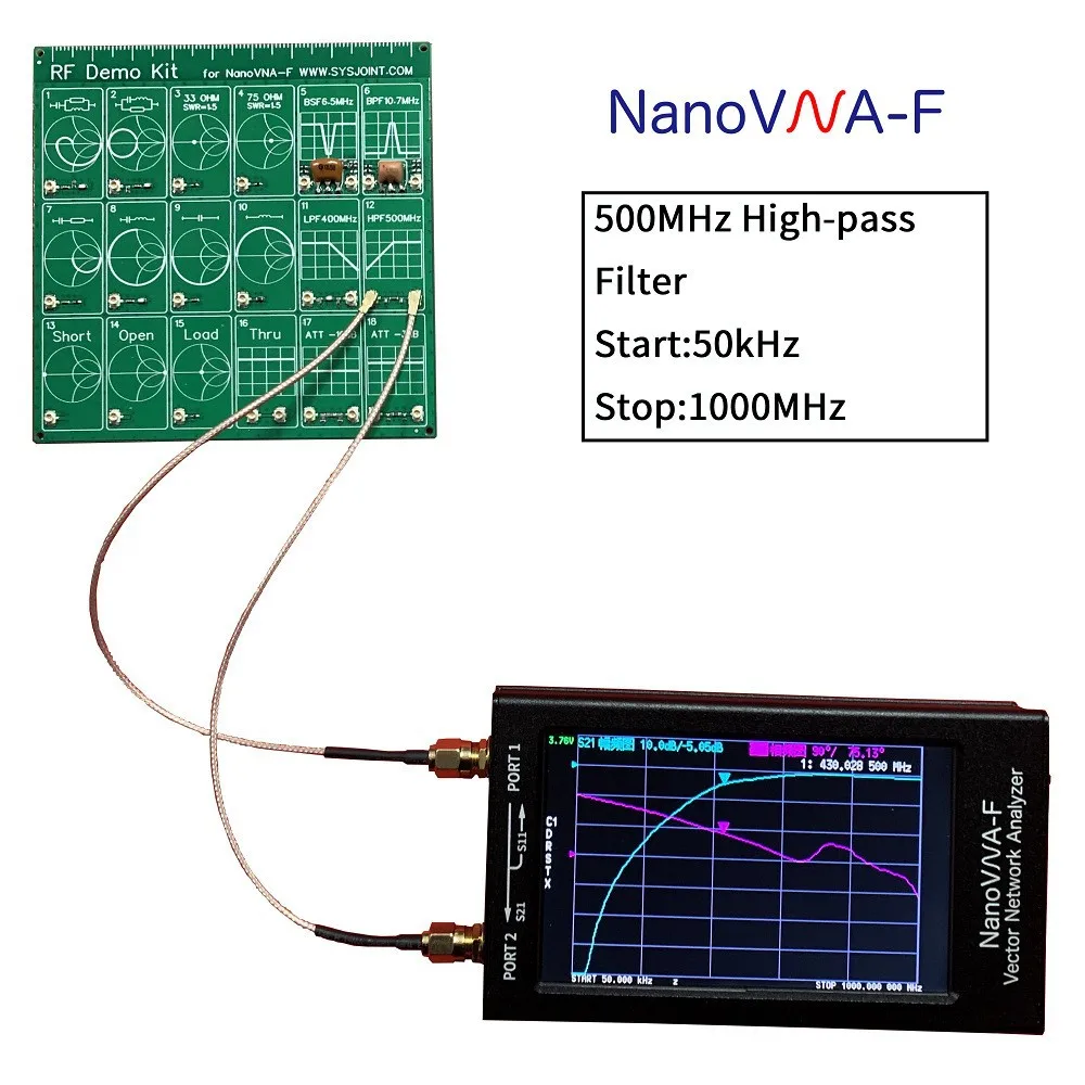 NanoVNA F V3 Handheld Portable Vector Network Analysis Instrument 6GHz Antenna Measurement RF Circuit Wireless Detection VNA