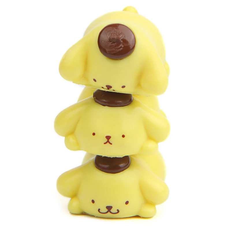 11Pcs Anime Sanrio Action Figures Kawaii Pompompurin Doll Figurines PVC Collectible Model Toys For Children Gifts