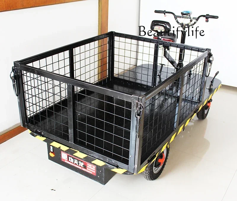 Car Electric Car Four-Wheel  Load Truck Garden Farm   Orchard Turnover Platform Trolley Battery