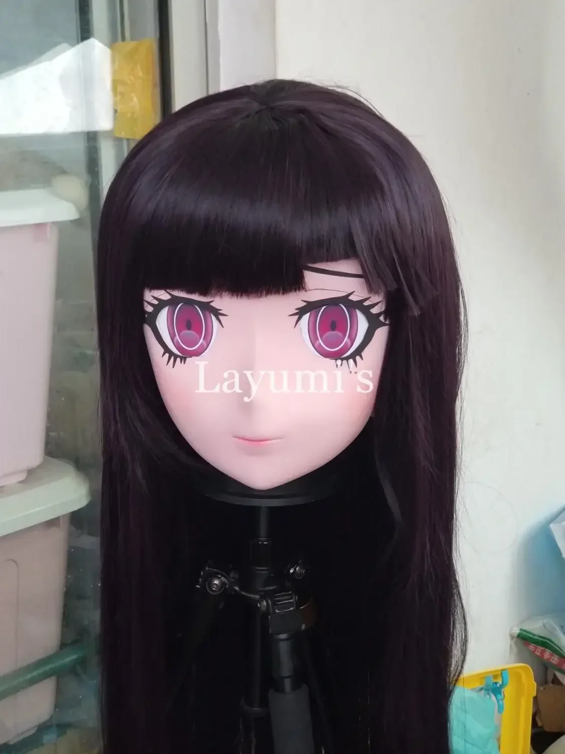 (JW-Mask17) Handmade Female Resin Full Head/Half Head Mask Cosplay Japanese Anime Role Kigurumi Mask With Wig Crossdress