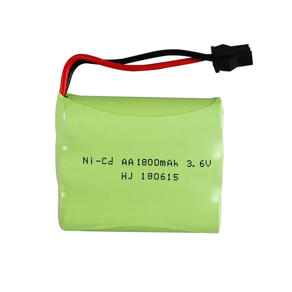 Batería ni-cd de 3,6 v y 1800mah para juguetes Rc, tanques de coches, trenes, pistolas, batería recargable NICD de 3,6 v para barcos RC, batería de 1 a 10 Uds.