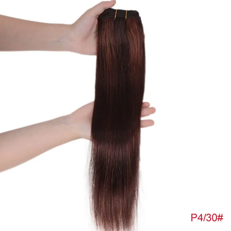Slanke Braziliaanse Straight P4/27 P6/27 Bruin P4/30 P1B/30 Menselijk Haar Weave Bundels 100% Natuurlijke Rmy Haarverlenging 10 Tot 26 Inch