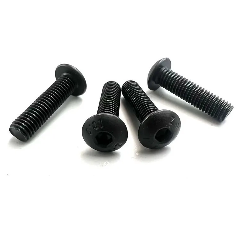 

10/50pcs M1.6 M2 M2.5 M3 M4 M5 M6 M8 Black grade 10.9 steel ISO7380 Hexagon Hex Socket Head Button Mushroom Allen Bolt Screw