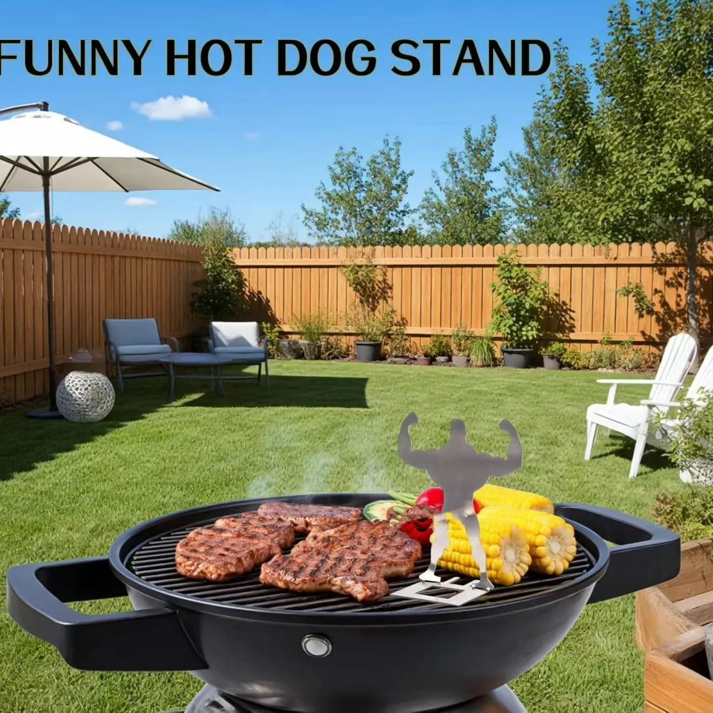 Parrilla reutilizable para salchichas de acero inoxidable para perros - imagen 5