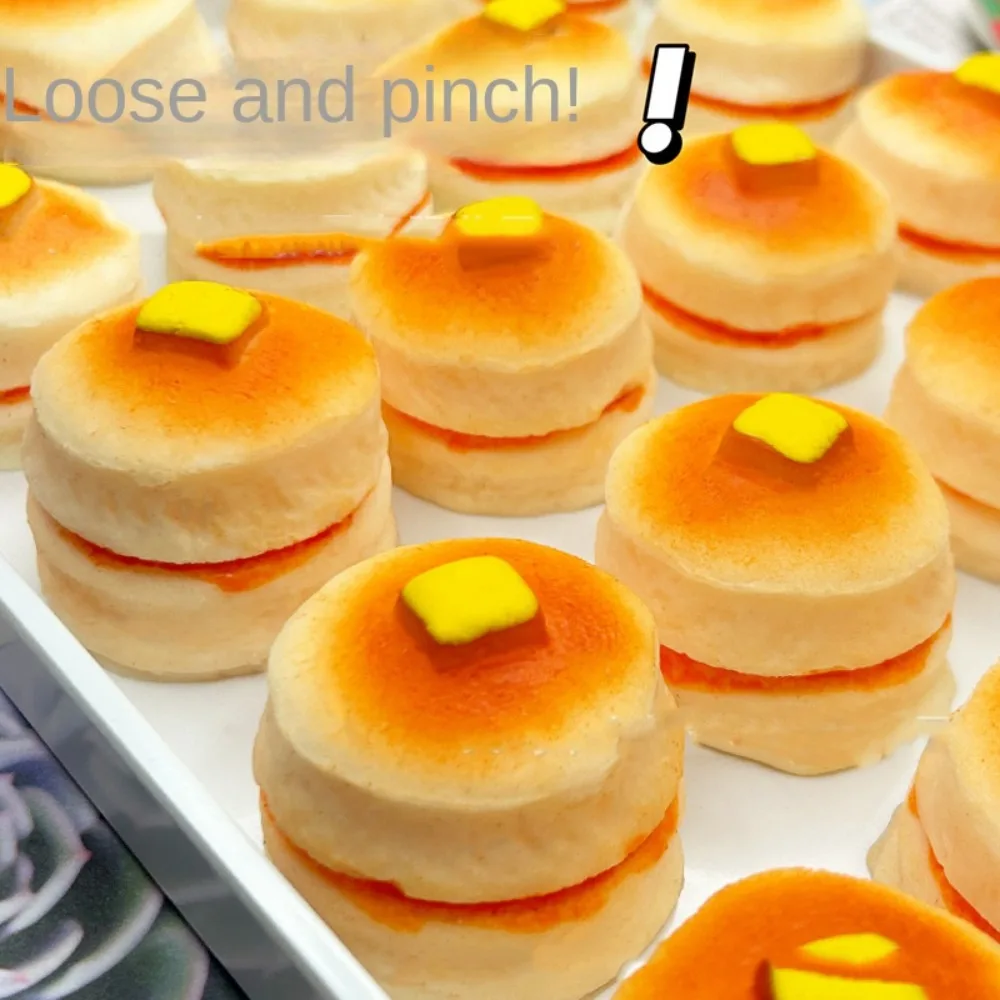 Novelty Anti-stress Slow Rising Squeeze Soft Tpr Slow Rebound Cake Shape Simulation Toast Stress Relief Children Toys