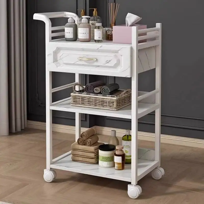 عربة صالون تجميل كبار ضوء فاخر أداة التجميل عربة صالون طبي أثاث عربة تخزين خاصة