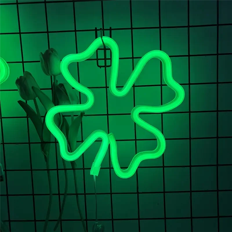 M11K-Green LED Neon Sign USB/Battery Powered LED Light For Bedroom Room Decoration Gift Night Light Party Holiday