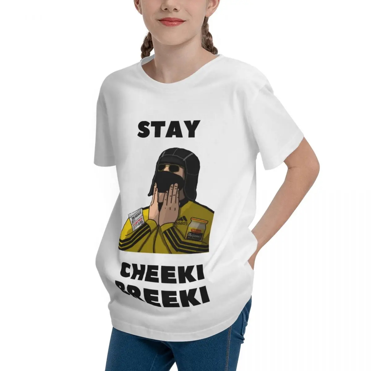 Stay Cheeki Breeki Classic For Sale Adolescents Basic Short Sleeve T-Shirt Crewneck Tshirt Novelty Casual Top quality