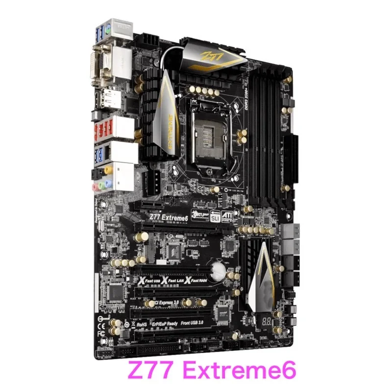 Suitable For Asrock Z77 Extreme6 Motherboard 32GB LGA 1155 DDR3 ATX Mainboard 100% tested fully work Free Shipping