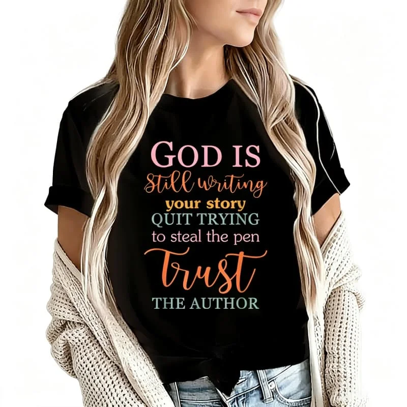 Ory Quit Trying to Steal the Pen Women's T-Shirt 100% Cotton Funny Graphic Short Sleeve Tee Novelty Shirt Casual Crew Neck Top S-5Xl