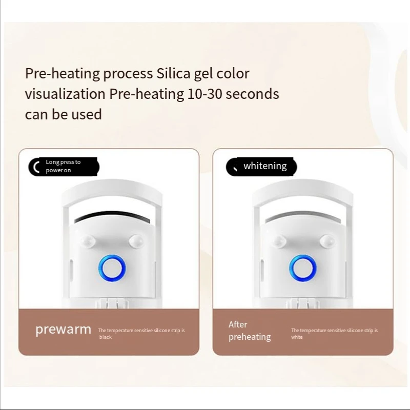 Piegaciglia riscaldato 3 in 1 Piegaciglia elettrico ricaricabile USB con temperatura a 3 livelli Riscaldamento rapido e di lunga durata