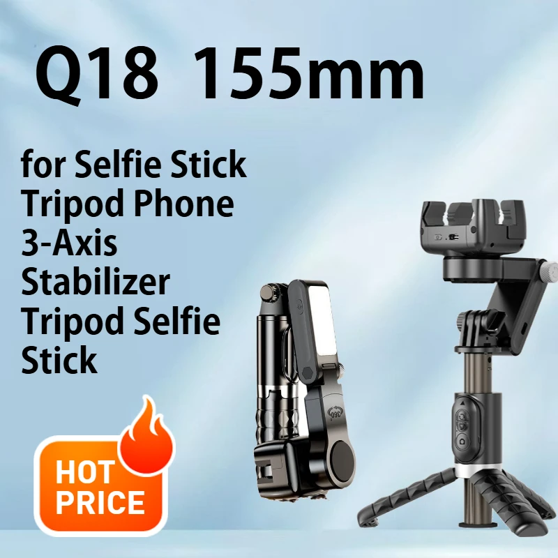 

Selfie stick three-axis stabilizer, panoramic phone gimbal, follow-up camera, anti shake, extendable handheld stand