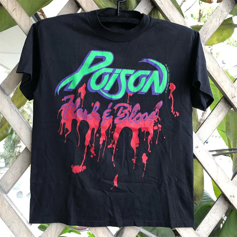  Band Hard Core Punk Style Short Sleeve Unisex Oversize Trendy Streetwear Quality T-Shirt Cotton Youth Summer Fashion