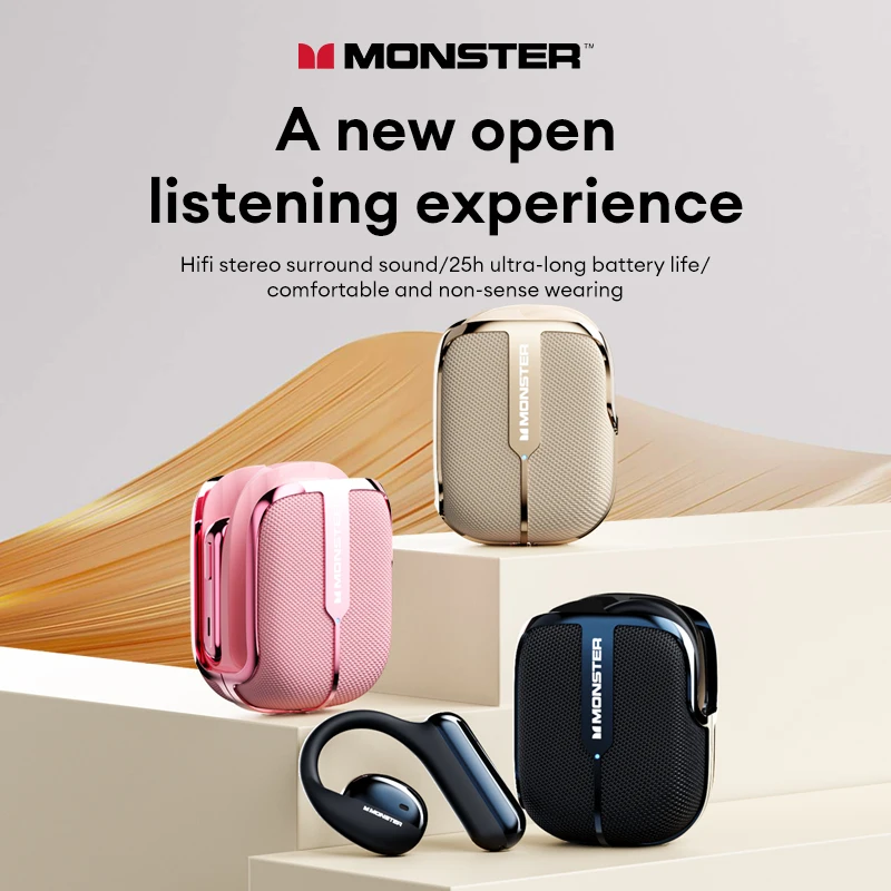 Choice Monster XKO06 OWS Bluetooth V5.4 auriculares estéreo HIFI calidad de sonido música auriculares para juegos diseño ergonómico auriculares deportivos