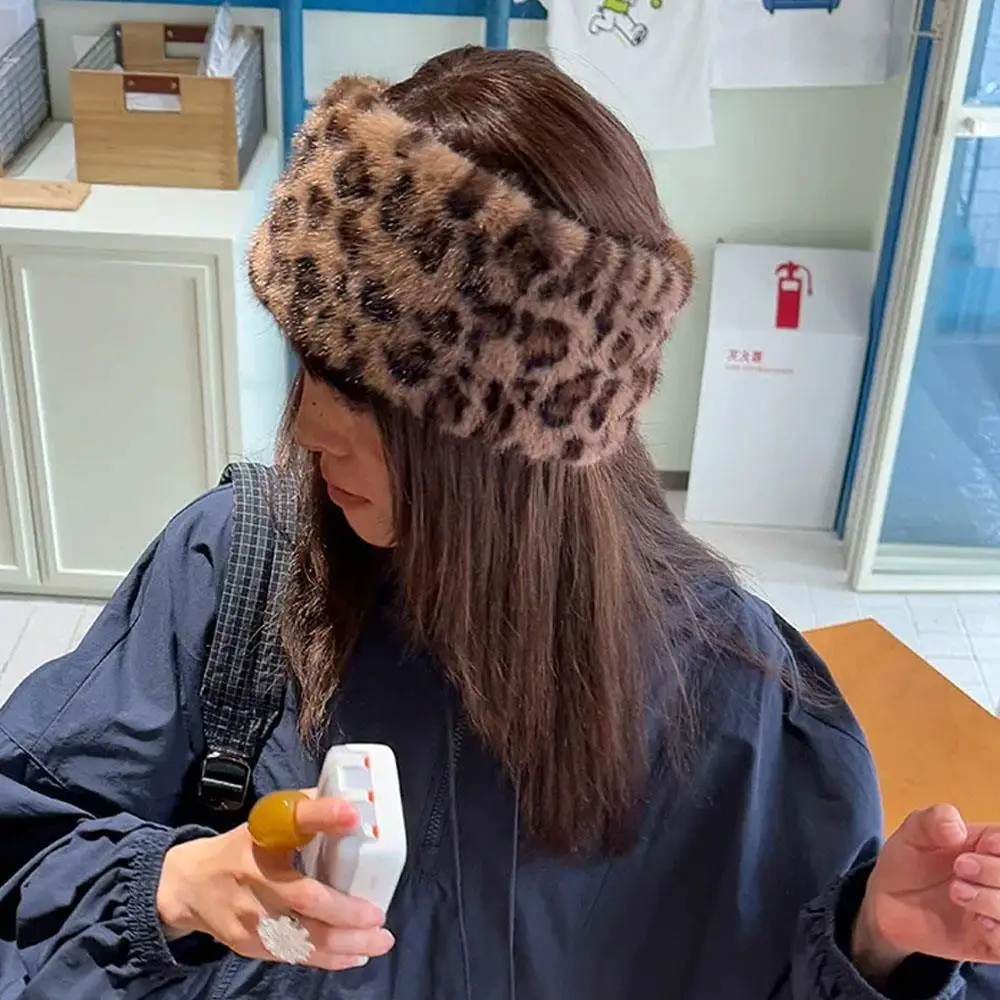 

New Plush Headband Winter Warm Faux Fur Hairband Soft Elastic Hair Bands girls Fluffy Fur Coldproof Ear Warmer Warm Headbands