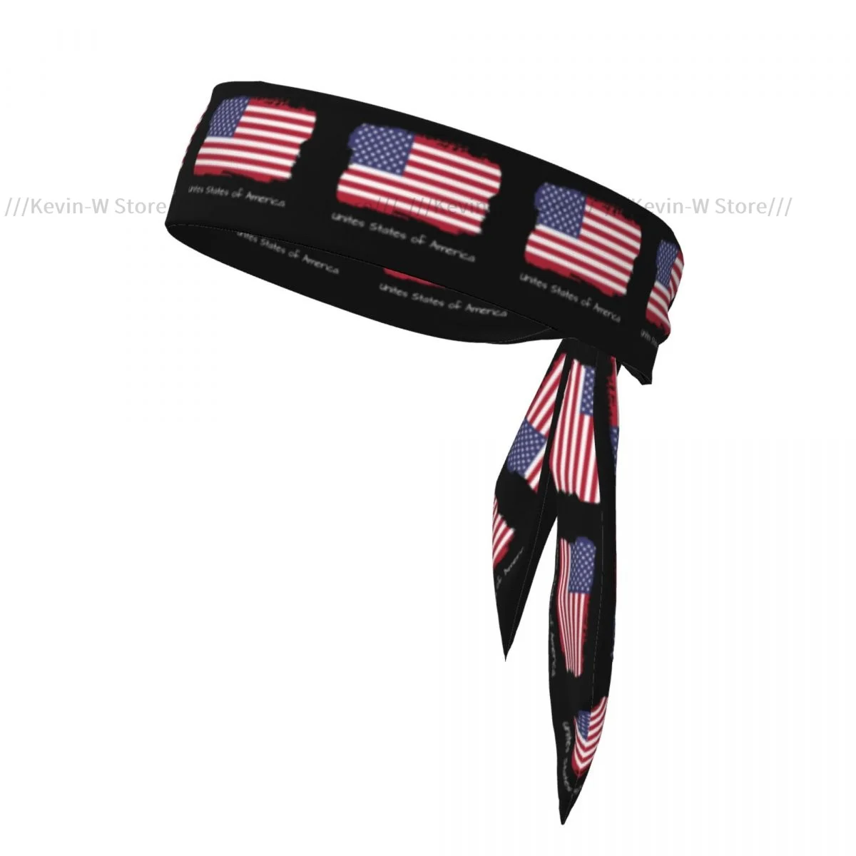 Tie Headbands USA Flag Sports Head Band Athletic Sweatband Bandana Sweat Wicking