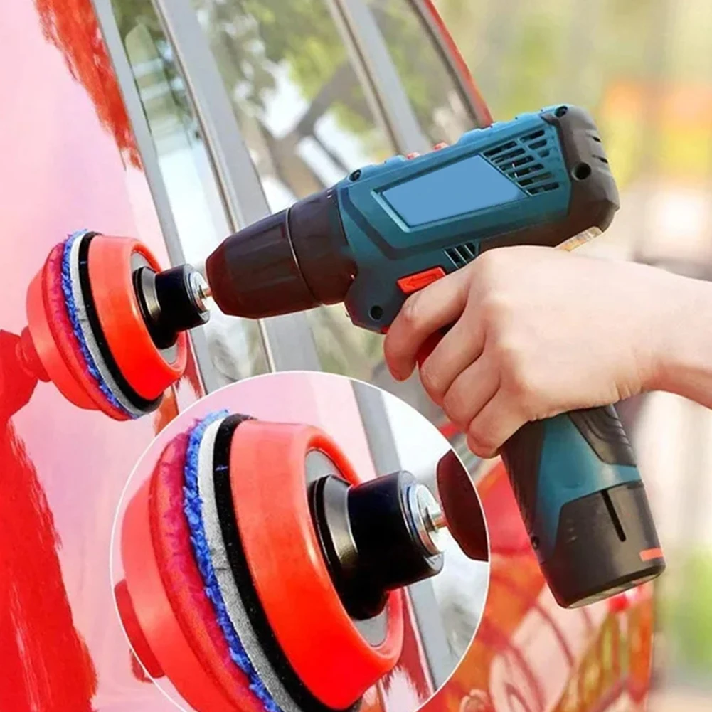 Foam Buffing Set Drill Polisher Pad Microfiber Cloth Backing Sponge Foam Construction Washable Reusable Pads For M14