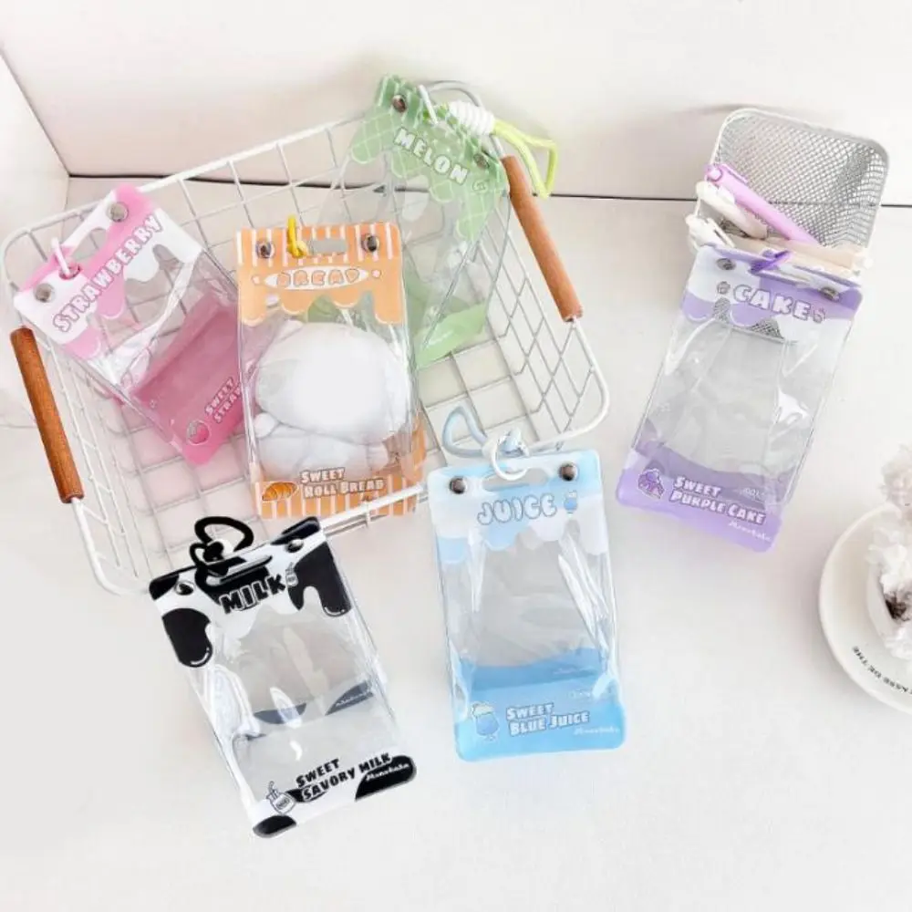 

PVC MIni Plush Dolls Storage Pouch Dustproof Protective Dolls Outward Bag Reusable with Pendant Rope Dolls Outdoor Bag