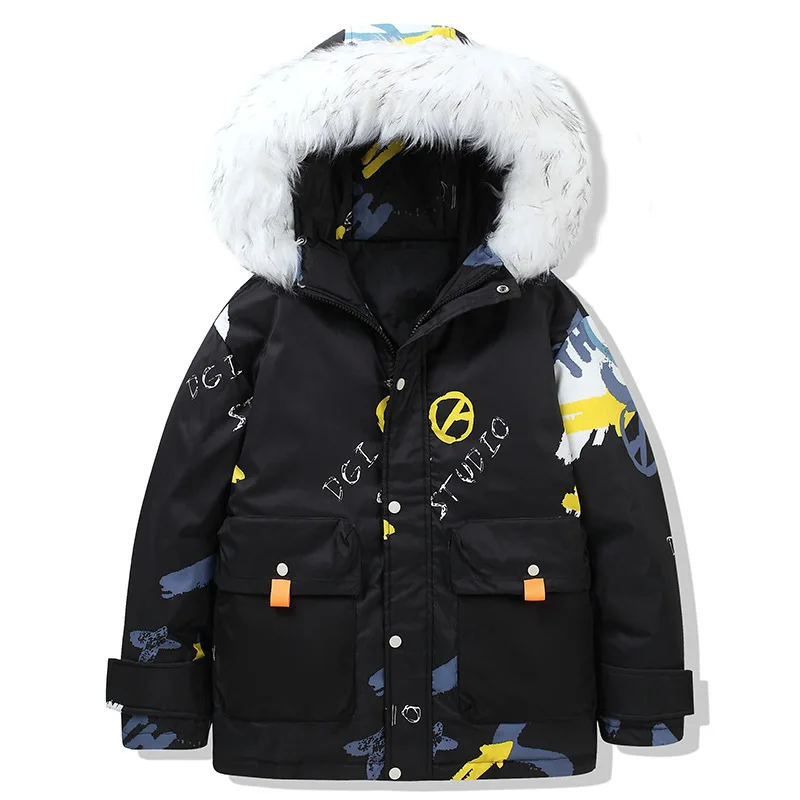 Winter Couple Fashion New Youth Hooded Cold and Warm Short Down Coat