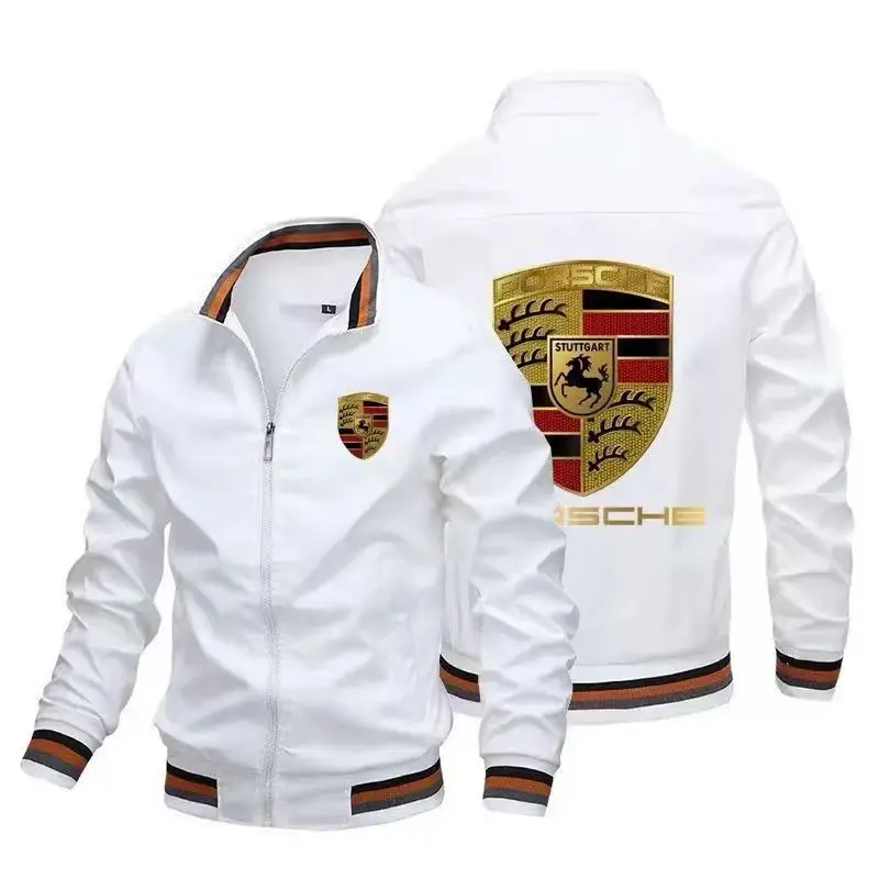 Frühling und Herbst 2024 neue hochwertige Mode Kragen Jacke Outdoor Freizeit Motorrad Cross-Country Flug anzug Slim Coat Männer