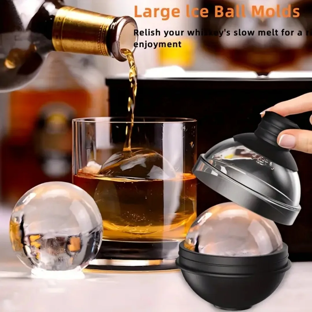 Silicone and Polyamide Ice Ball Mold 2/4 Pack - Large 2.4inch Ice Machine with Dual Function Funnel Cover for Bourbon Whiskey, Beverage - Slow Melt - Bar Accessories Set 157 Evaluation 4.7 All Evaluation from Real Purchase User Committee (157) Supplier Review (19, 377) Head像 Tm***53