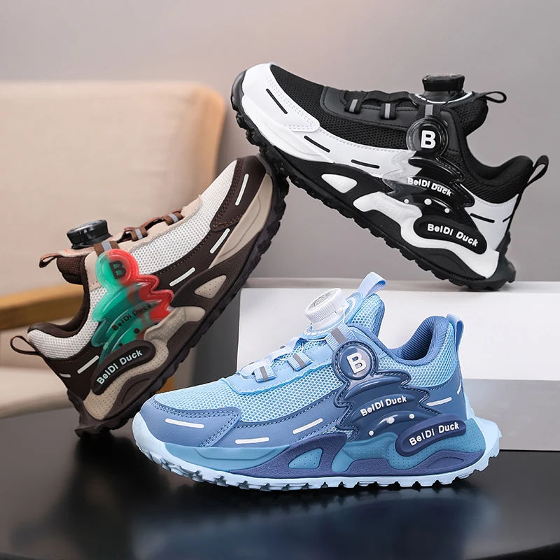 

Three-color Mesh Kids Sports Shoes Breathable Lightweight Casual Running Sneakers