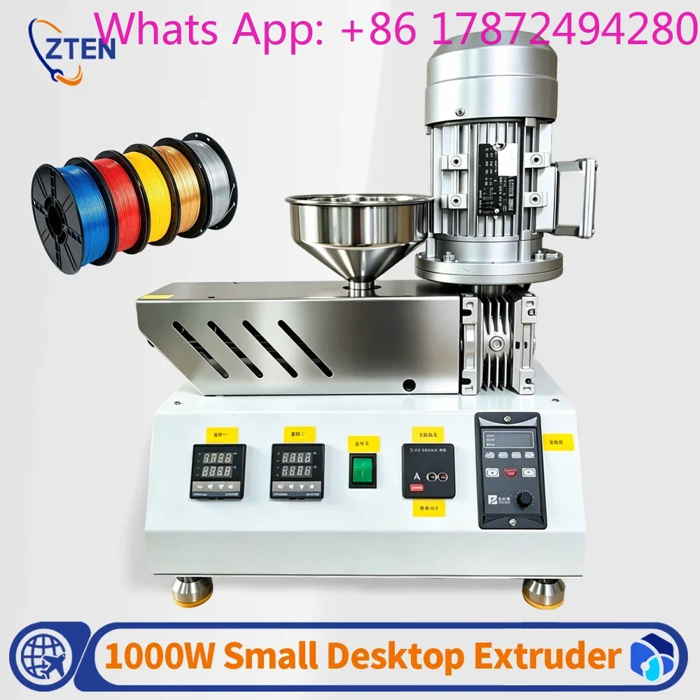 Small Desktop Single Screw Extruder 1000W for 3D Printing Filament Sheet Making Lab Studio Workshop DIY Small Batch Production