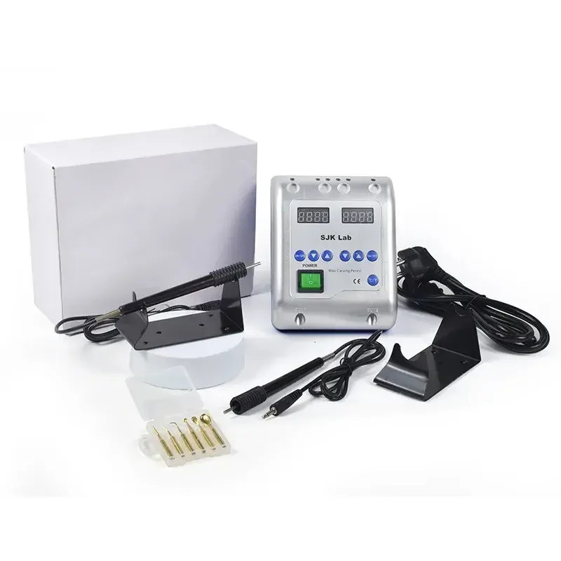 Electric Waxer Carving Knife Machine with Double Wax Carving Pen and 6 Wax Tip for Dental Lab Equipment