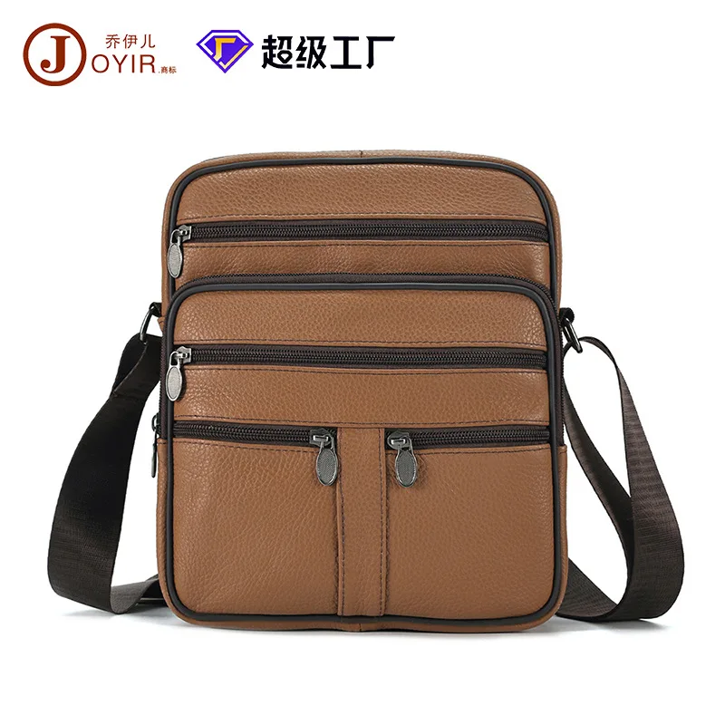

Genuine leather men's cowhide small messenger bag portable shoulder first layer cowhide men's bag fashion accessories high-end b