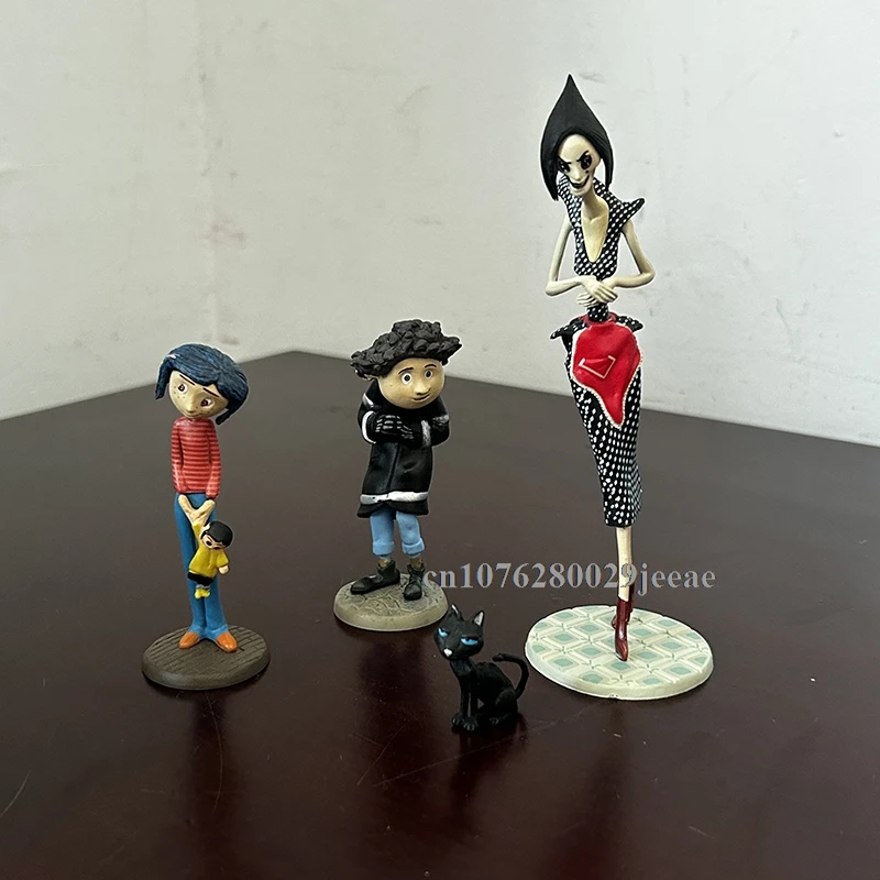Coraline Boy Personaggio storto Mr. Bobinski Fantasma Madre Gatto Scena Set da 3 pezzi Action Figure Giocattoli di modello Regalo di Natale di Halloween