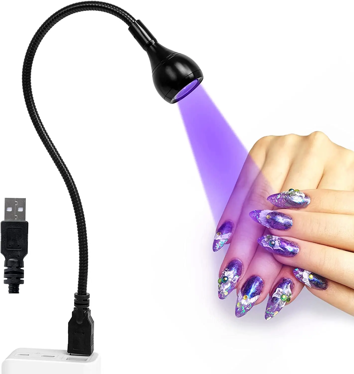 Mini lámpara UV LED para uñas, lámpara de curado de esmalte de uñas, secador de esmalte de uñas UV, herramientas de arte de uñas