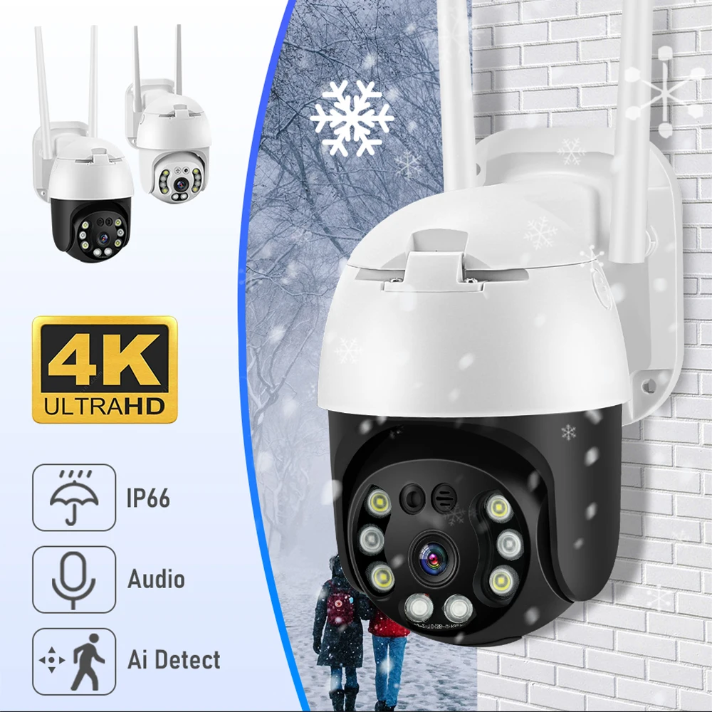 5MP 8MP PTZ WIFI IP Camera Outdoor Full Color Night Vision Video Surveillance AI Human Tracking CCTV Wireless waterproof Securit