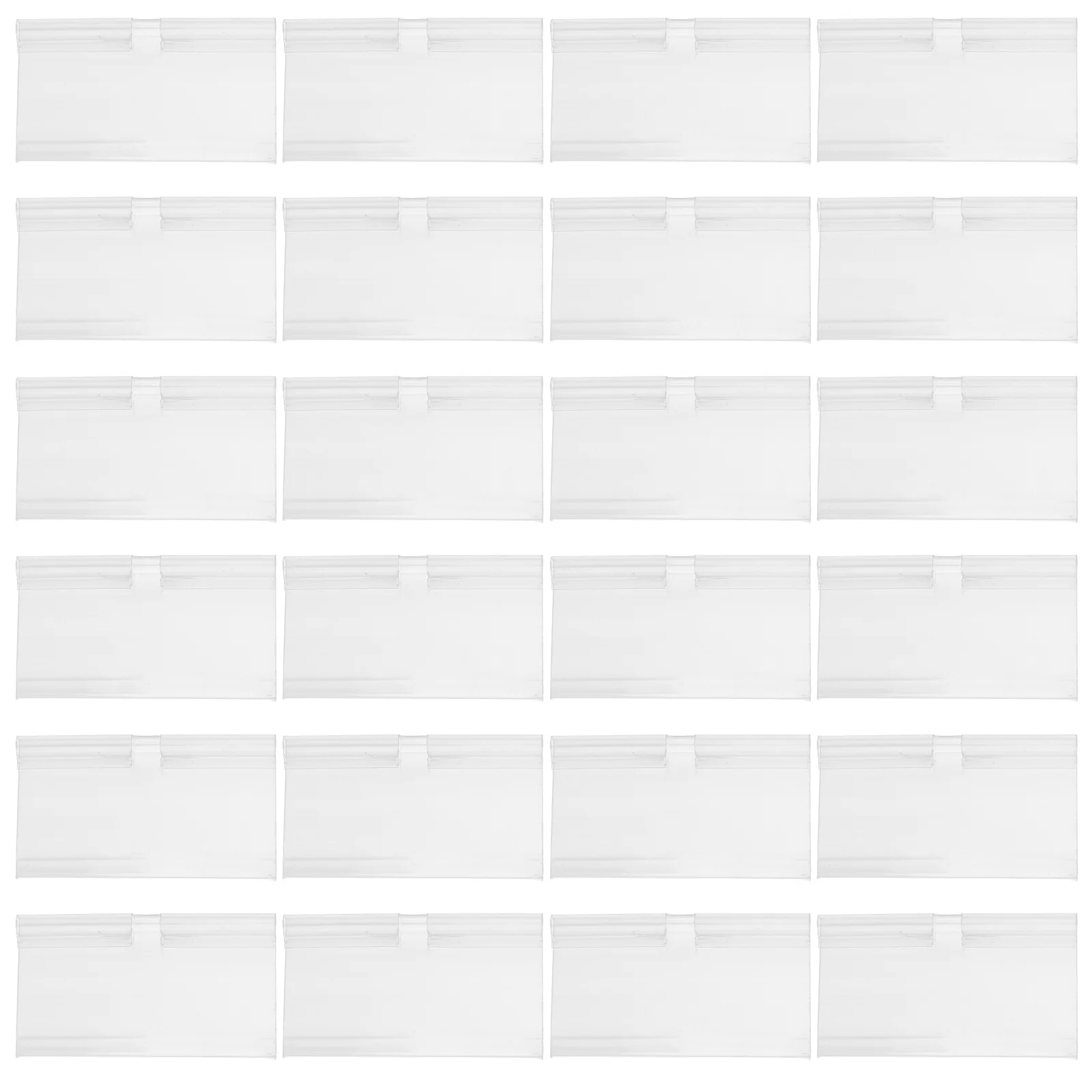 

50Pcs Transparent Price Tags Clear Label Holders Supermarket Shelf Display Rack Retail Price Tag Holders Plastic Shelf Tags