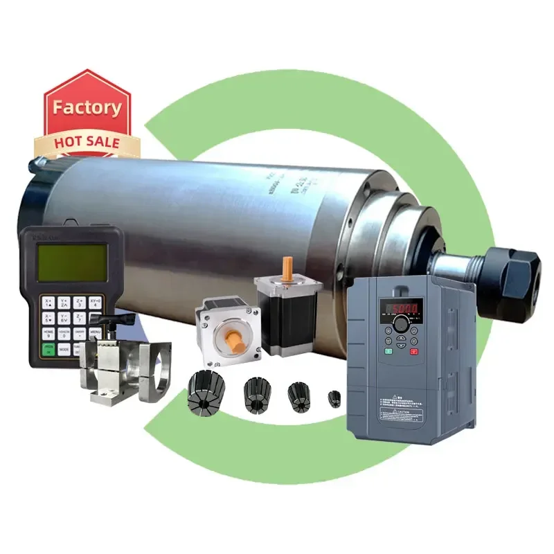 Engraving machine pneumatic 3kw3.5kw high speed precision carving metal processing water-cooled spindle