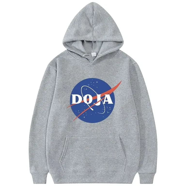 Rare Rapper Doja Cat Nasa Graphic Hoodie Men Women Hip Hop Fashion Oversized Pullover Unisex Casual Fleece Cotton Streetwear